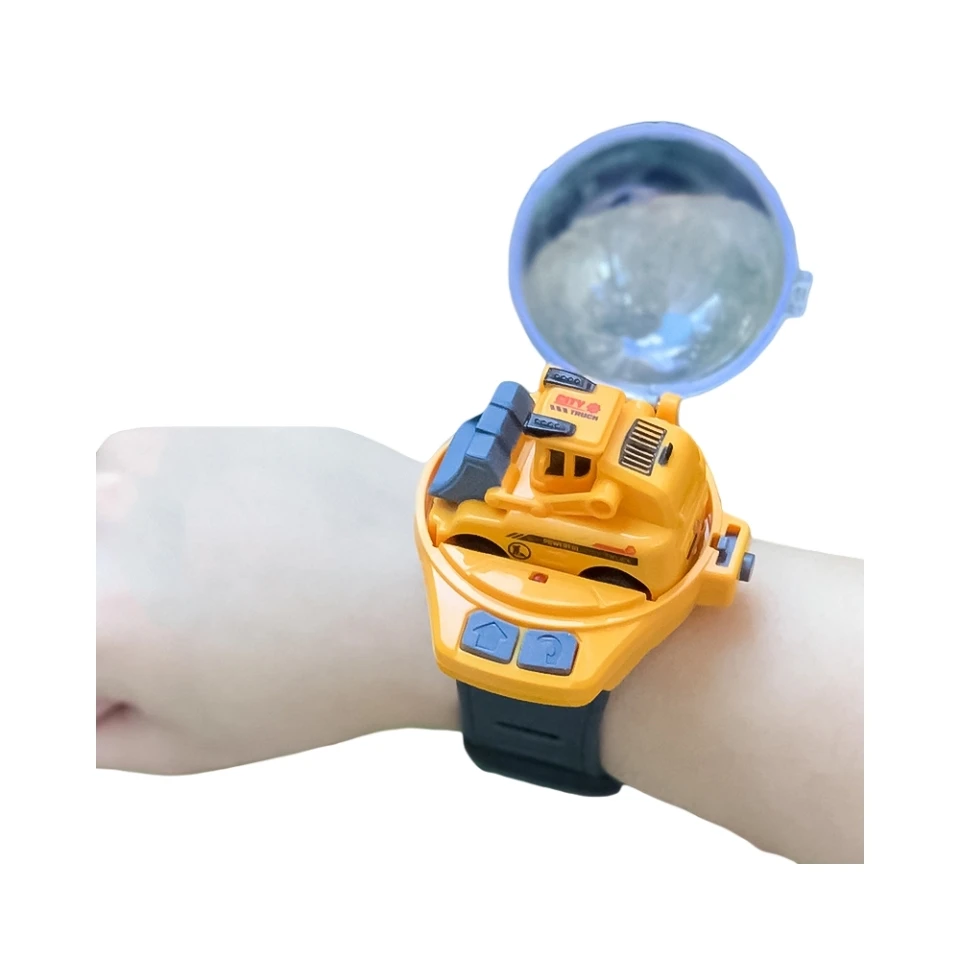 Engineering vehicle RC Mini Watch Car Toys Hot Selling Puzzle remote control toy car Gift for Boys Kids