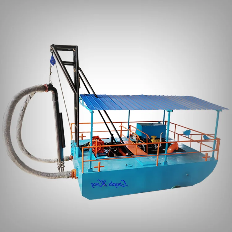 Nigeria Sand Dredging Pump Boat With 10 inch Sand Pump Set Dredge Depth 15 m discharge for  200 m