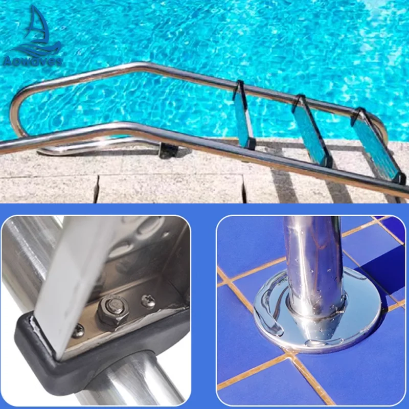 SF Series Swimming Pool Accessories Ladders 2 Step Stainless Steel 304 Thicken Swimming Pool Safety Ladder