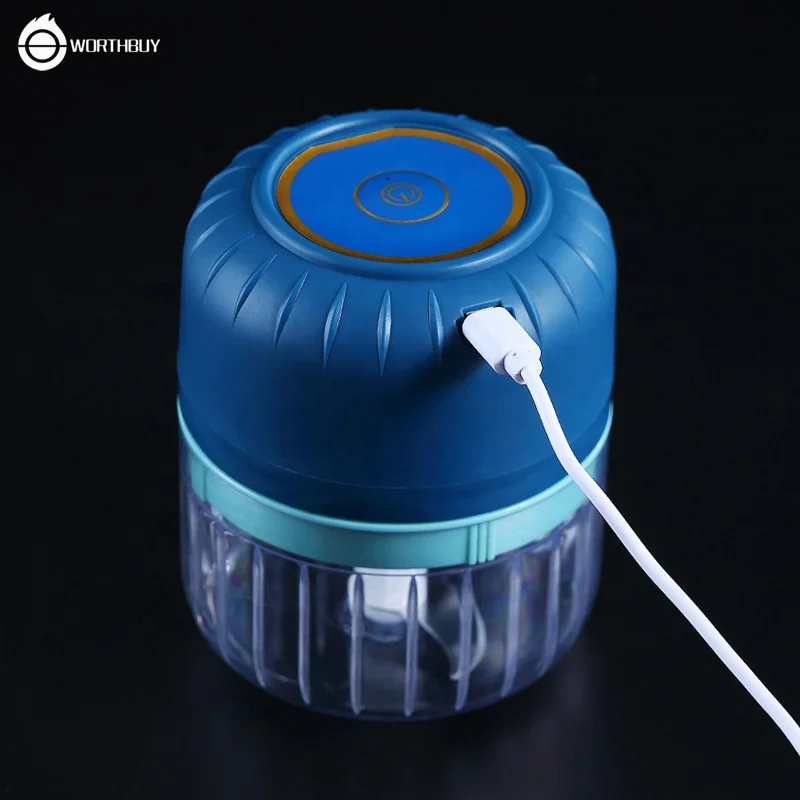 Rechargeable Baby Food Blender Handheld Portable Garlic Mincer Pepper Wireless Electric Mini Garlic Chopper With USB Cable