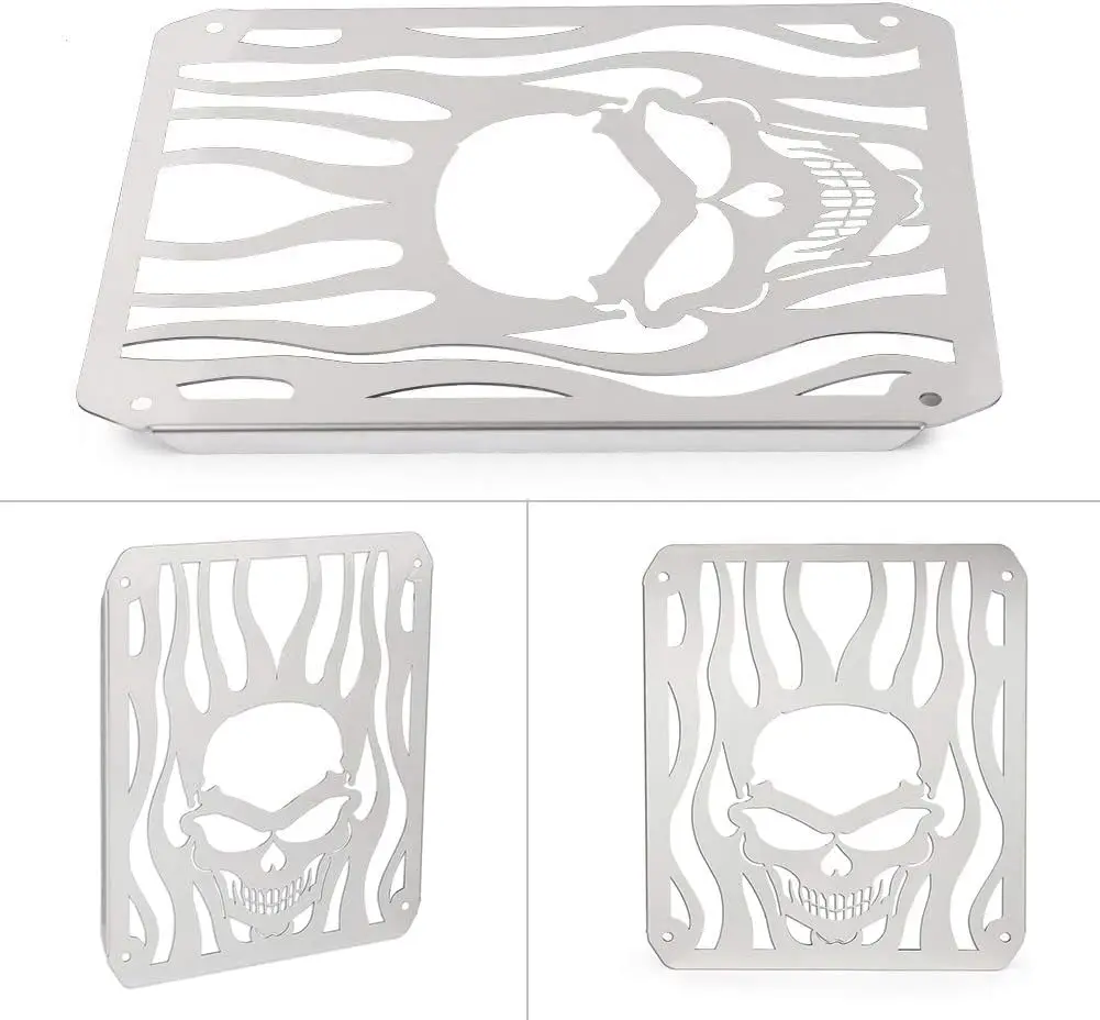 Motorcycle SKULLFIRE Radiator Cover Guard Grill Grille Shrouds Cooler Protector Compatible with Kawasaki Vulcan 400 Vulcan 800