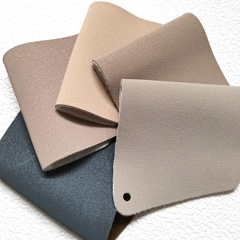 PVC Artificial Leather Customized different model Vinyl Two Tone for Sofas seat cover with knitted suede brushed Cotton backing