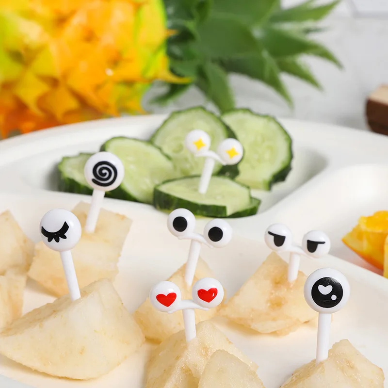 Animal Fruit Fork Food Grade Plastic Mini Cartoon Kids Cake Fruit Toothpick Bento Lunch Bento Accessories
