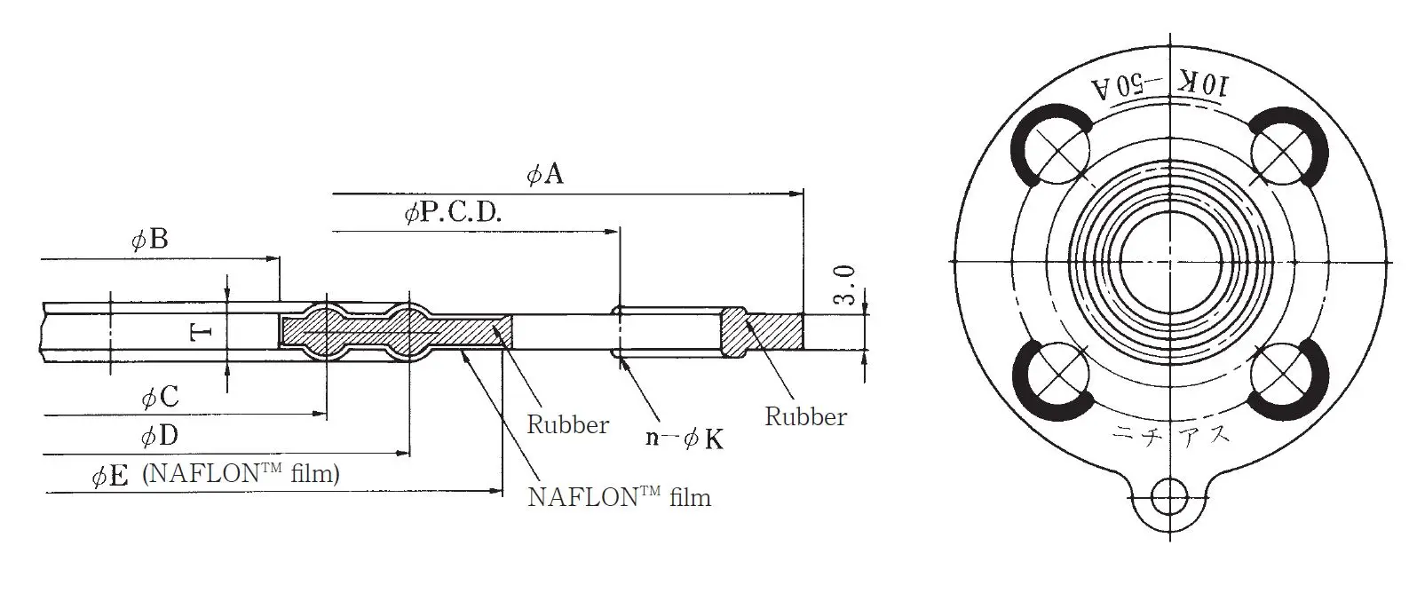 High sealing performance the pvc pipe food grade rubber gasket