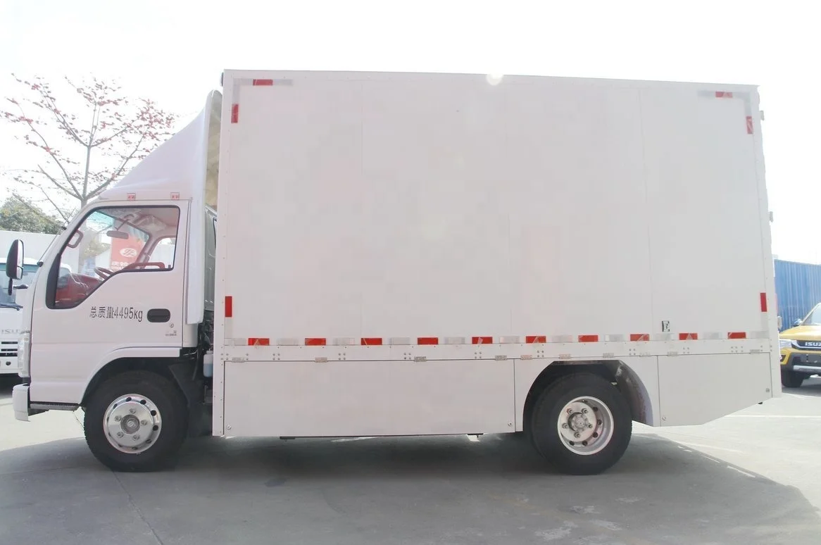 Pure electric power 4*2 lhd ISUZU 5 tons refrigerated van truck