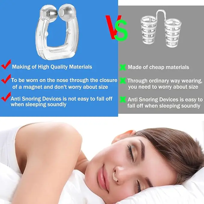 Eco-Friendly PE Material Soft Silicone Nose Clip with Anti-Snoring Magnet Multi-Purpose Household Chemicals Solution
