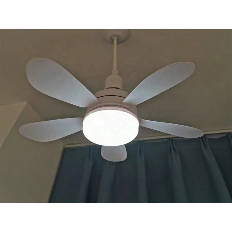 Ceiling Fan With Lights, Low Profile Flush Mount Ceiling Fan, Enclosed Bladeless Fan With Quiet Reversible DC Motor, 6 Speeds