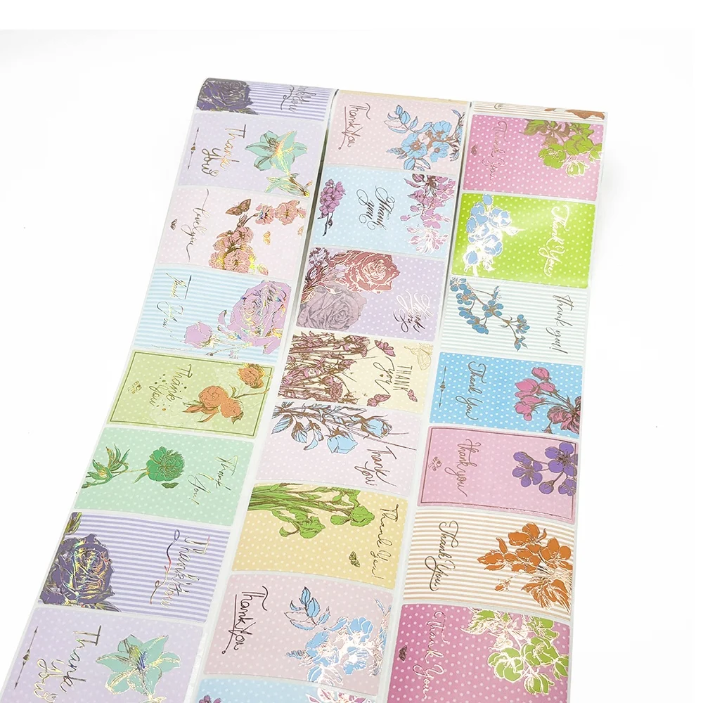 New Thank You Sticker Product Decorative Sticker Label Customization Screen Printing Hot Stamping thank you sticker tape