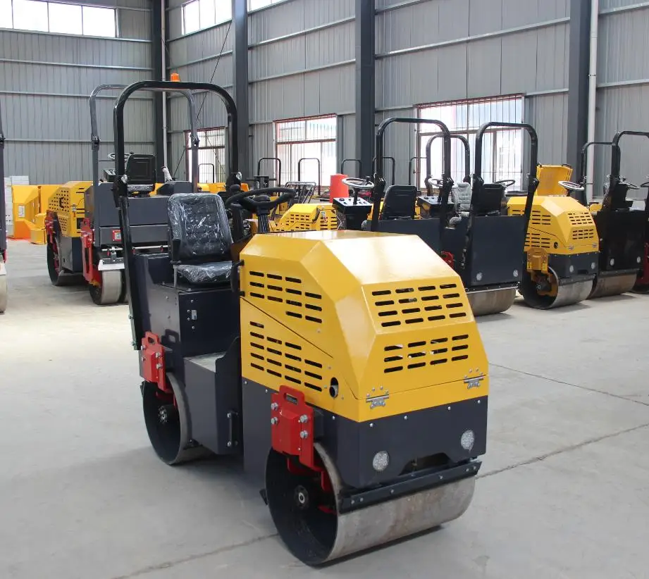 China small double drum roller compactor vibratory 1 ton road roller