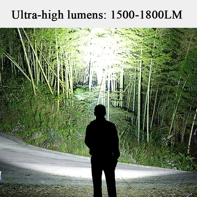 High quality outdoor hlm rechargeable adjustable self defense hunting led flashlight torches