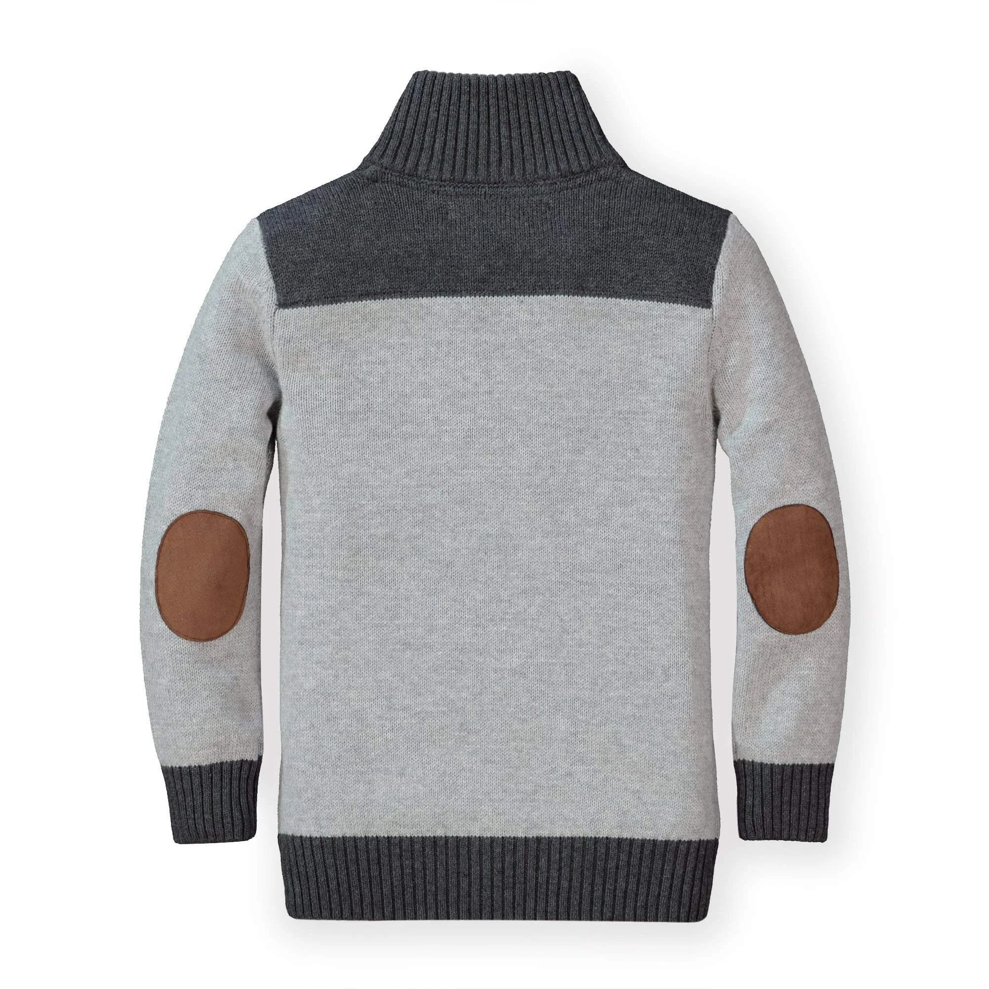 
100% Organic Cotton Half Mock Neck Boy Knitting Sweaters with Button 