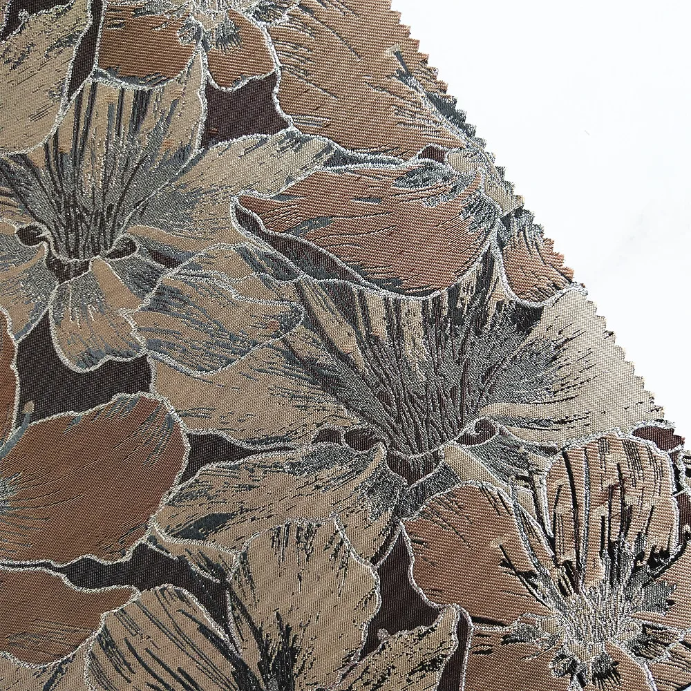 
POLYESTER AND METALLIC NEW DESIGN WOVEN BROCADE JACQUARD FABRIC FOR GARMENT 