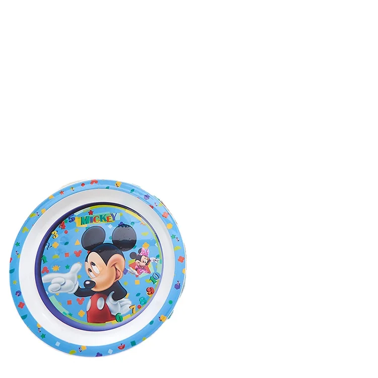Chinese professional SY821 wholesale portable 3d lenticular plastic cartoon kids plate snack serving dish