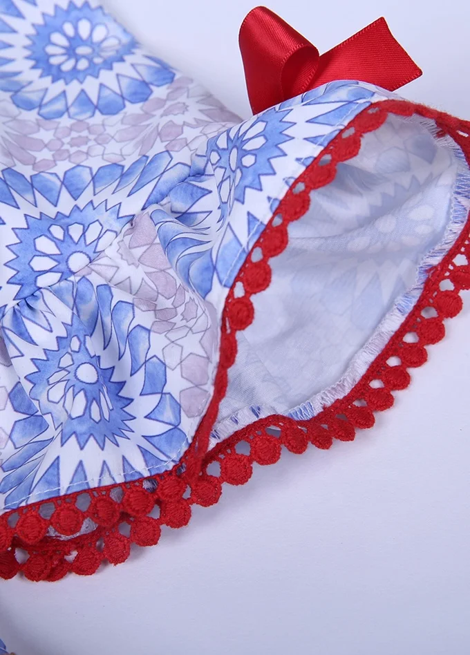 OEM Pettigirl kids party wear frocks smart casual light blue dress for girl kids