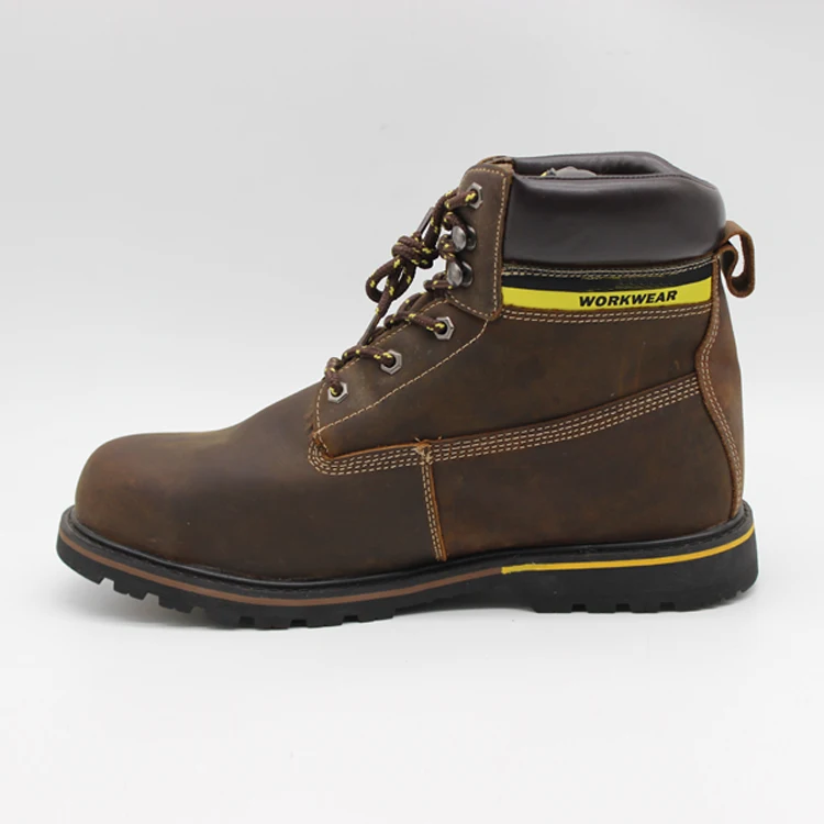 Genuine Leather basic acid resistant safety protective shoes factory work boot