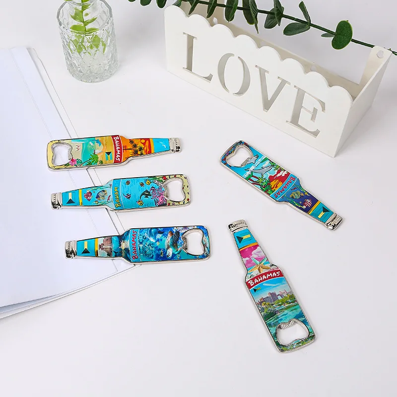 Manufacturer Custom 3D Metal Tourist Souvenir Custom Refrigerator Fridge Magnet Bottle Opener