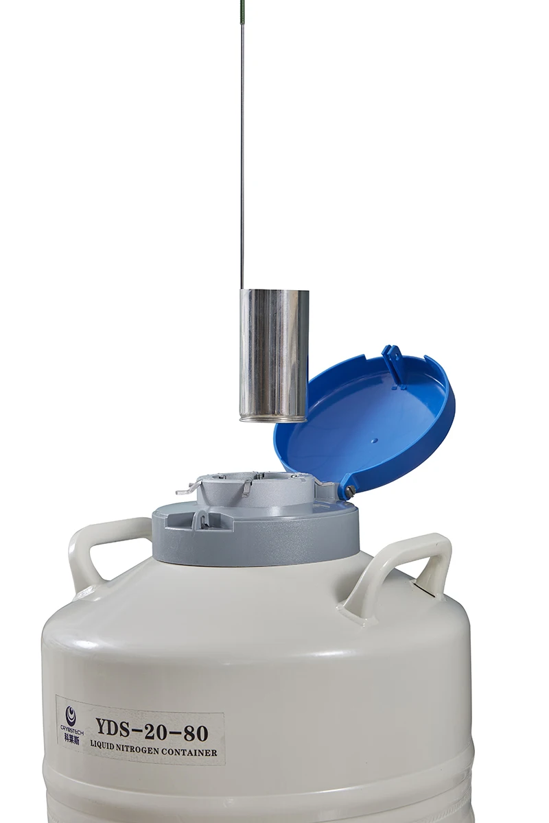 YDS-20-80 20Liters Dewar Flask Liquid Nitrogen Container Semen Tank Cryogenic Storage Vucuum Thermos