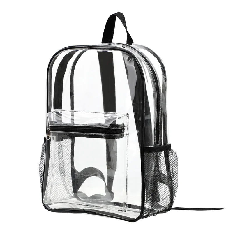 Amazon hot sale student Waterproof transparent backpack PVC large capacity storage bag