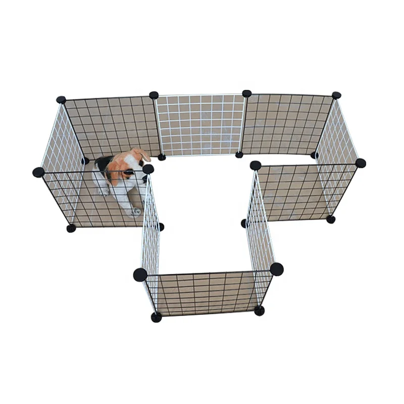 Wire Metal 8-Panel Octagon Black Enclosure Fence Exercise Kennel Crate Gate Cage Playpen