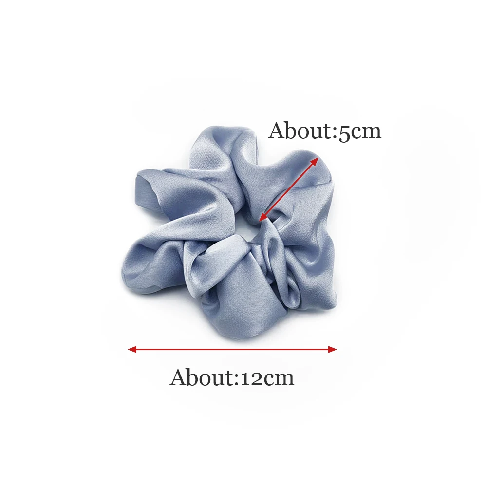 Korean style solid color satin simple hair ring Girls buns scrunchy hair band Fashion curly soft children hair ties accessories