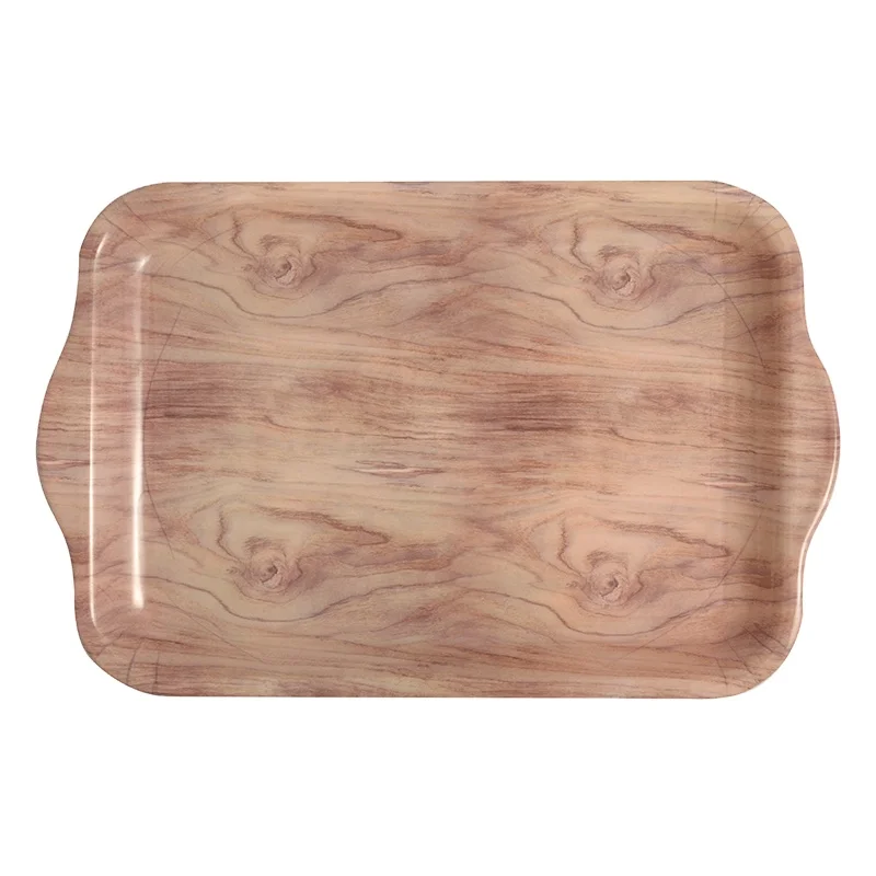 Wholesale Melamine Tray Plastic Food Serving Trays With Handles