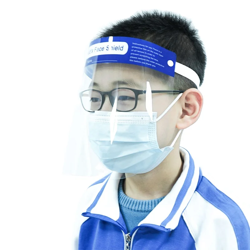 Transparent Cartoon Baby Children Face Shield kids OEM Disposable Anti-fog Kids Face Shields