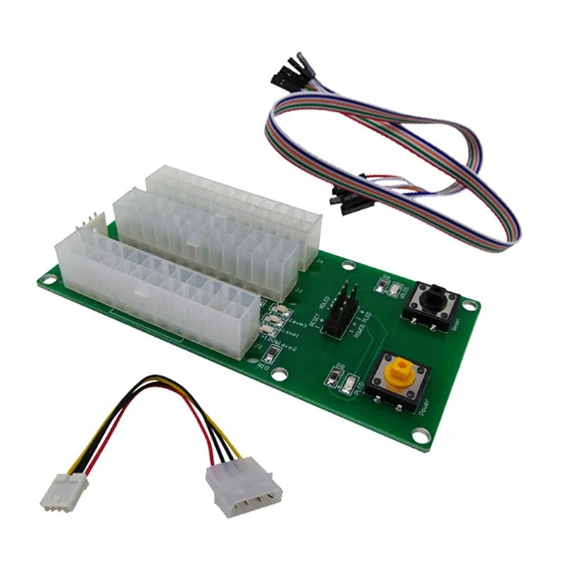 Dual and Three Power Supply Starter Board Synchronous 4PIN IDE 24PIN Cable with Switch Extender Cable Card