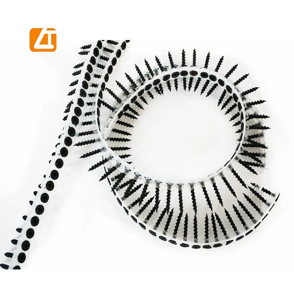 Promotion black phosphated plastic strip self tapping collated drywall screws