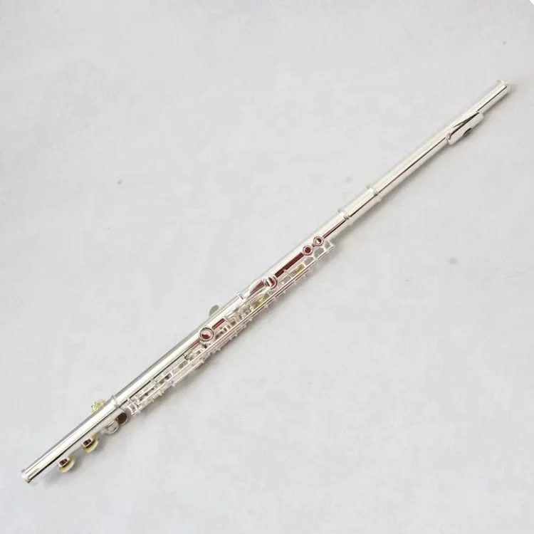 Chinese flauta top grade 16 closed holes silver plated flute