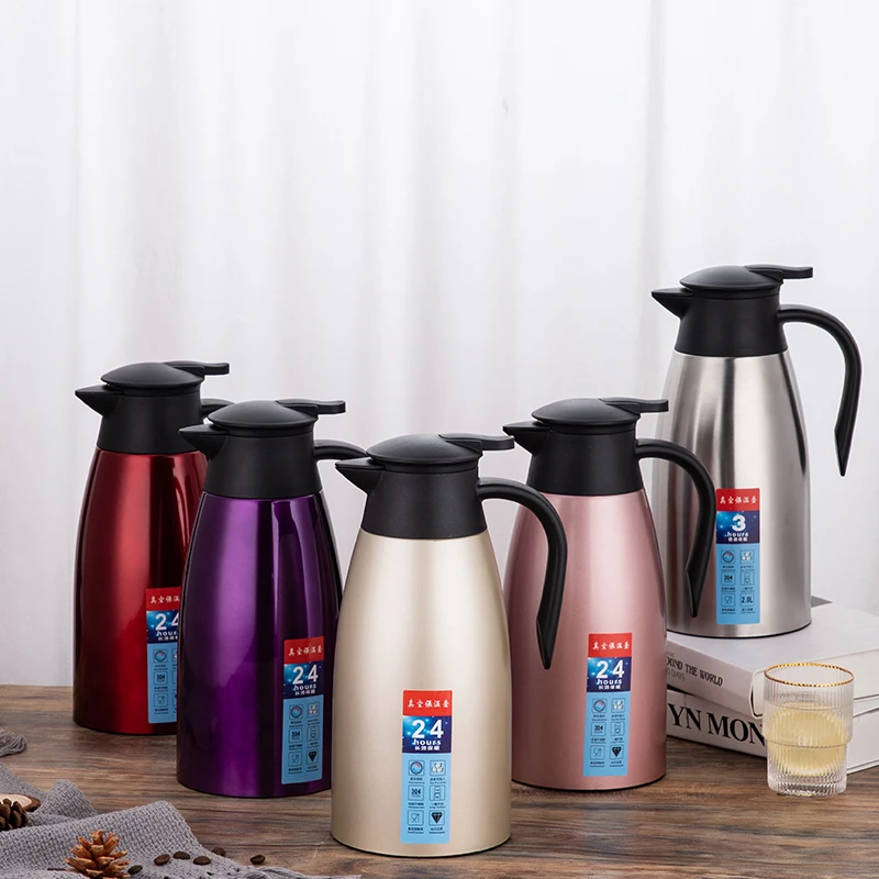 Purple/Red/Silver/Pink/Champaign Gold Water Kettle For Home Coffee Brewing Teapot Kitchen Appliances Thermos Bottle