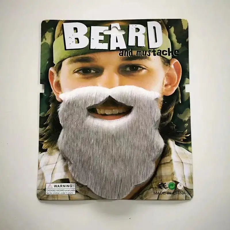 Novelty Costumes Self Adhesive Fake Eyebrows Beard Moustache Kit Facial Hair Cosplay Props Disguise Decoration for Masquerade