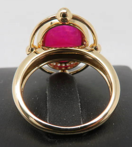 Fashion Jewelry 18K Ruby Ring Unique Design Luxury 18K GOLD CLASSIC Yellow Gold Wedding Bands or Rings Party Rock Silver Jewelry