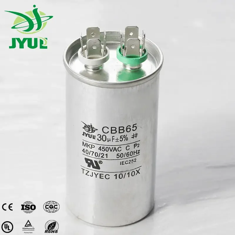 CBB65 air conditioner oil film capacitor 1-100 UF 450V with factory price