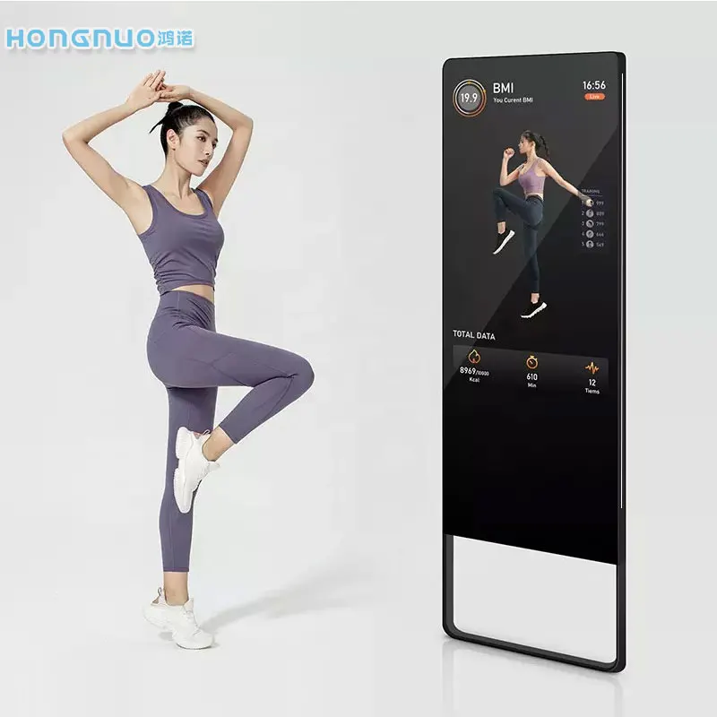 43 inch LCD Screen Yoga Gym Exercise Workout Interactive Fitness Mirror Lcd Display