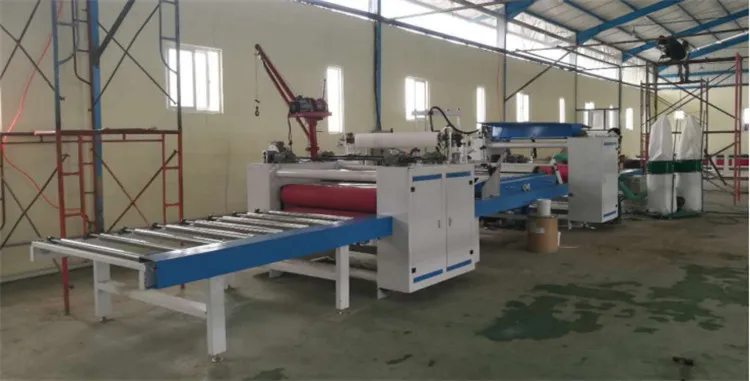 PUR Hot Melt Roller Laminating Line For Wood Panels