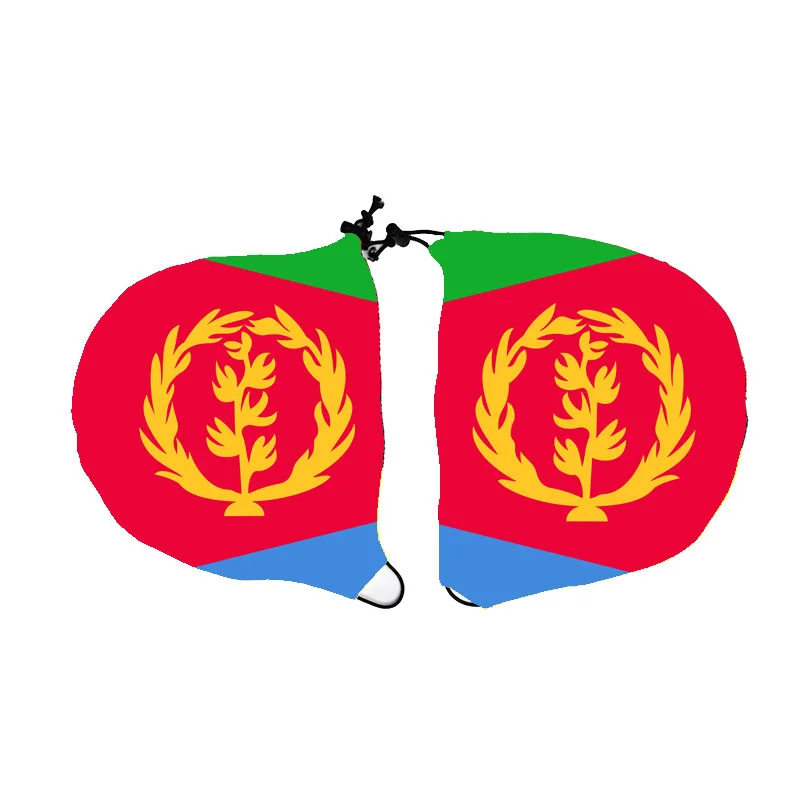 Eritrea Flag Car Mirror Cover High quality Stretch Polyester Car Mirror Cover Flag