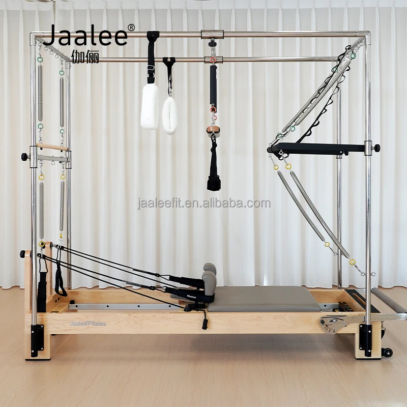 Fitness Yoga Pilates Full Elevated Reformer Training Equipment Sports Stretching Fitness Shaper Wooden 3-in-1 Reformer For Sale