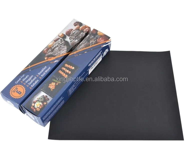 high quality grill mat silicone coated and non stick high temperature resistant