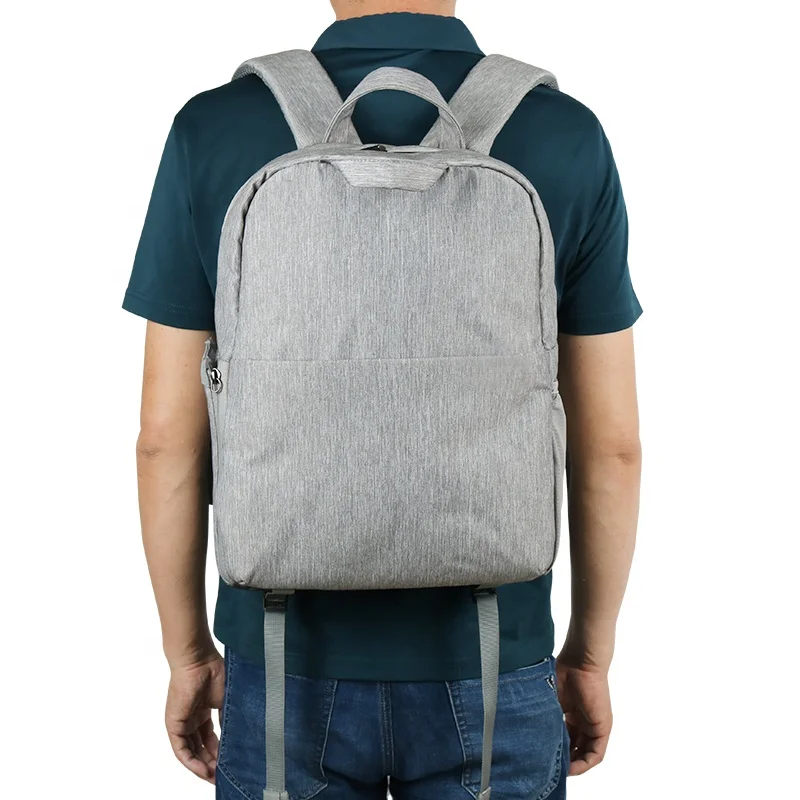 CHANGRONG Custom Gray Durable Daily Laptop RPET Polyester Eco Friendly Backpack Casual Sports Back pack