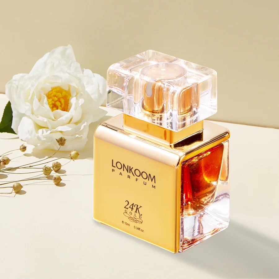 Lonkoom original brand 24K pure gold women perfume gift set mini perfumes for wholesale