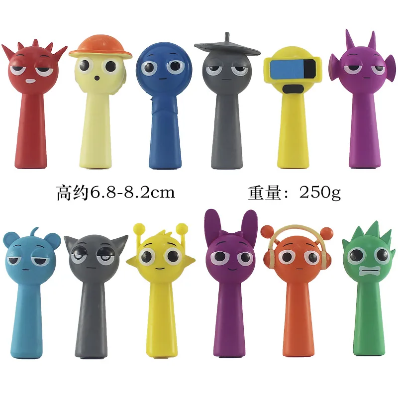 2025 New Arrival Sprunki PVC Rhythm Box Cute Kawaii Action figure Toy & Anime Doll Game Accessories Gift for Kids