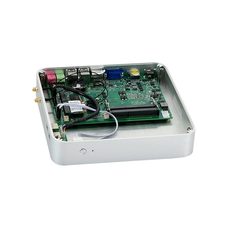 Wholesale NUC PC I5 5200U 4K Fanless Mini PC 12V X86 Barebone Win10 Linux HTPC Media Center Gaming Computer All In One Desktop