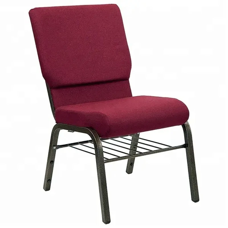 Wholesale Padded Stackable Metal Theater Chair Conference Stackable Interlocking Church Chairs For Auditorium Factory Attachable