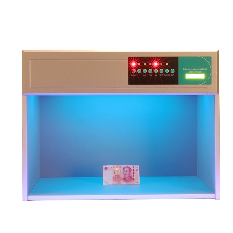 2021 6 Light Sources D65 TL84 F UV CWF U30 Color Assessment Light Box Color Matching Cabinet Benchtop Spectrophotometers