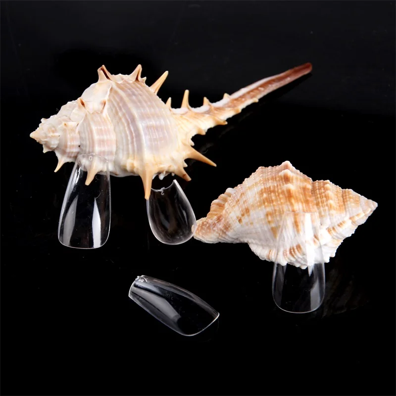 2024 Nadeco Ballerina Shape Deep c Curve Nail Tips High Quality Super clear Fake Nail Tips Acrylic Raw Materials