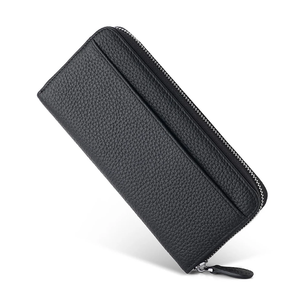 Durable Multi-functional Large Capacity Genuine Leather RFID Blocking Long Purse Card Wallet Women Wallet for Cards Coin Cash Ph