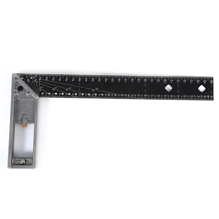 Aluminum alloy right angle 45/90 degree triangular square ruler 30cm woodworking multifunctional woodworking ruler