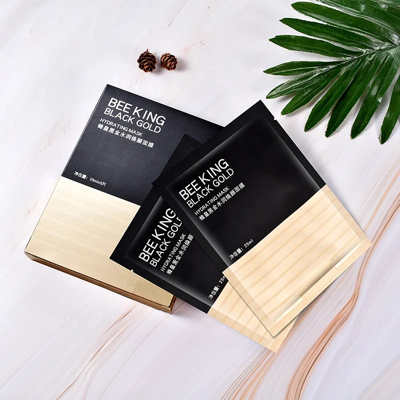 Own brand OEM skin care products moisturizing mask queen bee black gold hydrating hydrating soothing repairing hydrating mask