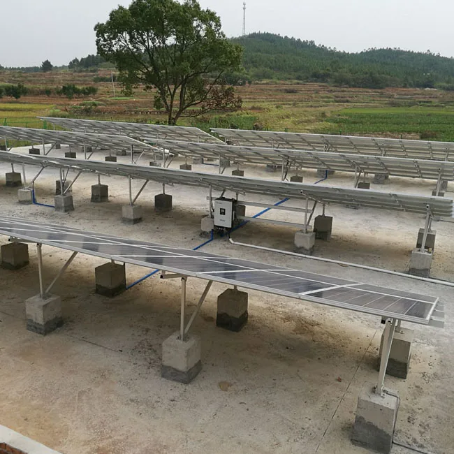 Concrete Foundation Solar Ground Mounting Kits 2 Panels In Portrait Solar Ground Mounting Racking System