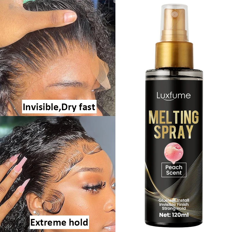 Luxfume Lace Glue Spray Wholesale Lace Front Melt Glue Strong Hold Lace Wig Melting Spray Mist